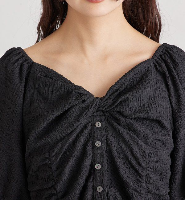  「ハートネックパフブラウス」|シャツ・ブラウス|