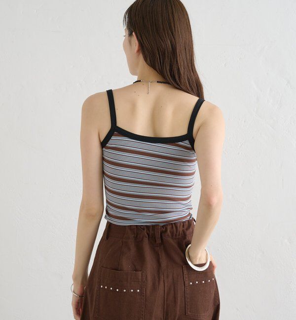  「パット付きマルチボーダーキャミソール」|キャミソール|