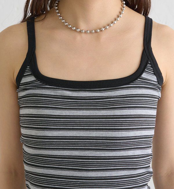  「パット付きマルチボーダーキャミソール」|キャミソール|