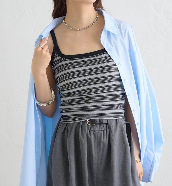  「パット付きマルチボーダーキャミソール」|キャミソール|