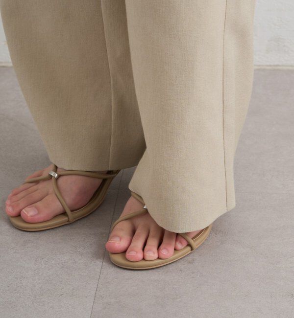  「麻調合繊タックパンツ」|チノ|