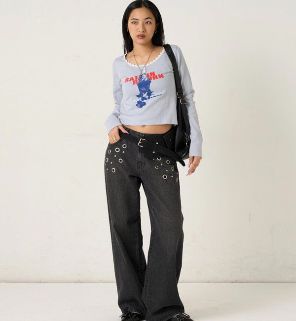  「シャーロットパターンメッシュトップス」|Tシャツ・カットソー|