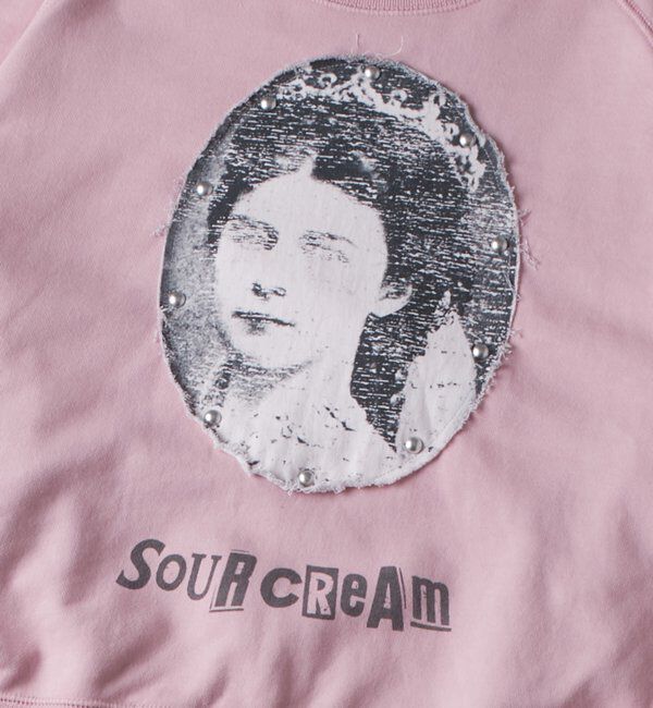  「【UNISEX】Sourcreamリメイクスタッズスウェット」|Tシャツ・カットソー|
