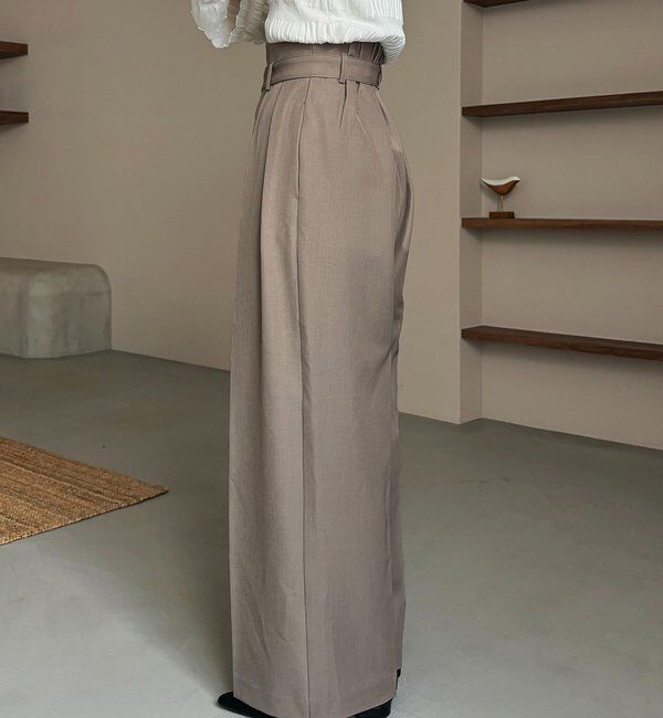  「【yuu企画】【サイズ展開あり】アシメウエストパンツ」|チノ|