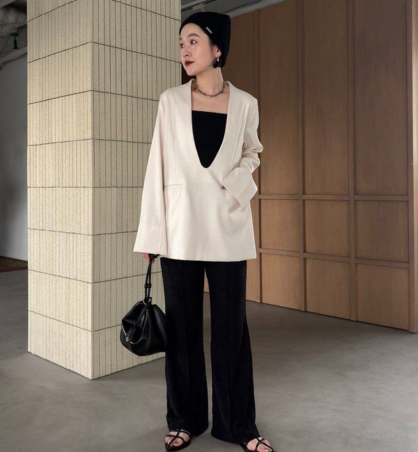  「【tani企画】深Vネックジャケットプルオーバー」|その他|