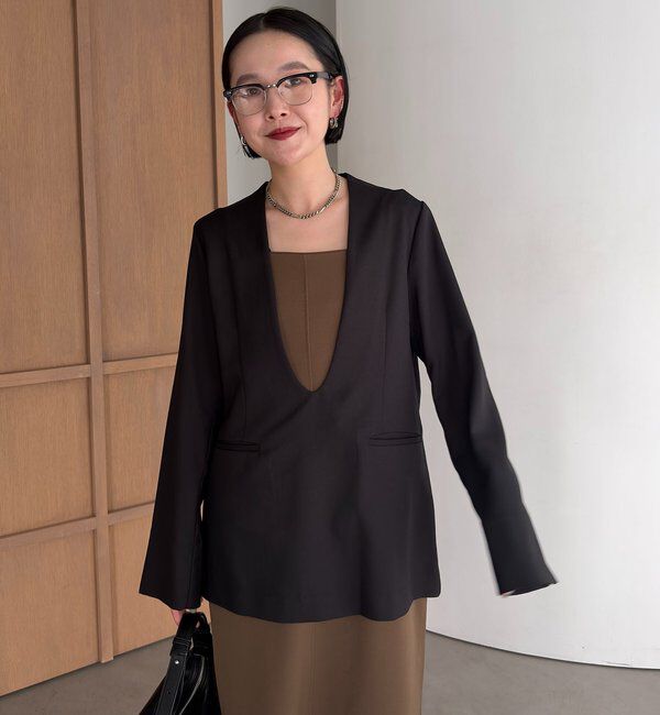  「【tani企画】深Vネックジャケットプルオーバー」|その他|