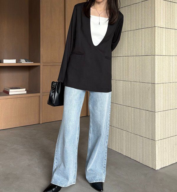  「【tani企画】深Vネックジャケットプルオーバー」|その他|