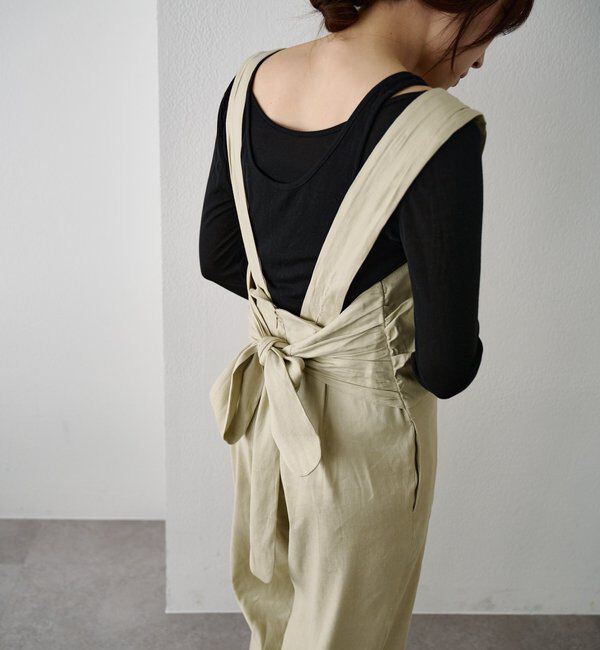  「バックリボンイージーサロペット」|オールインワン|