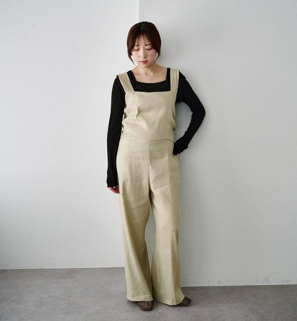  「バックリボンイージーサロペット」|オールインワン|