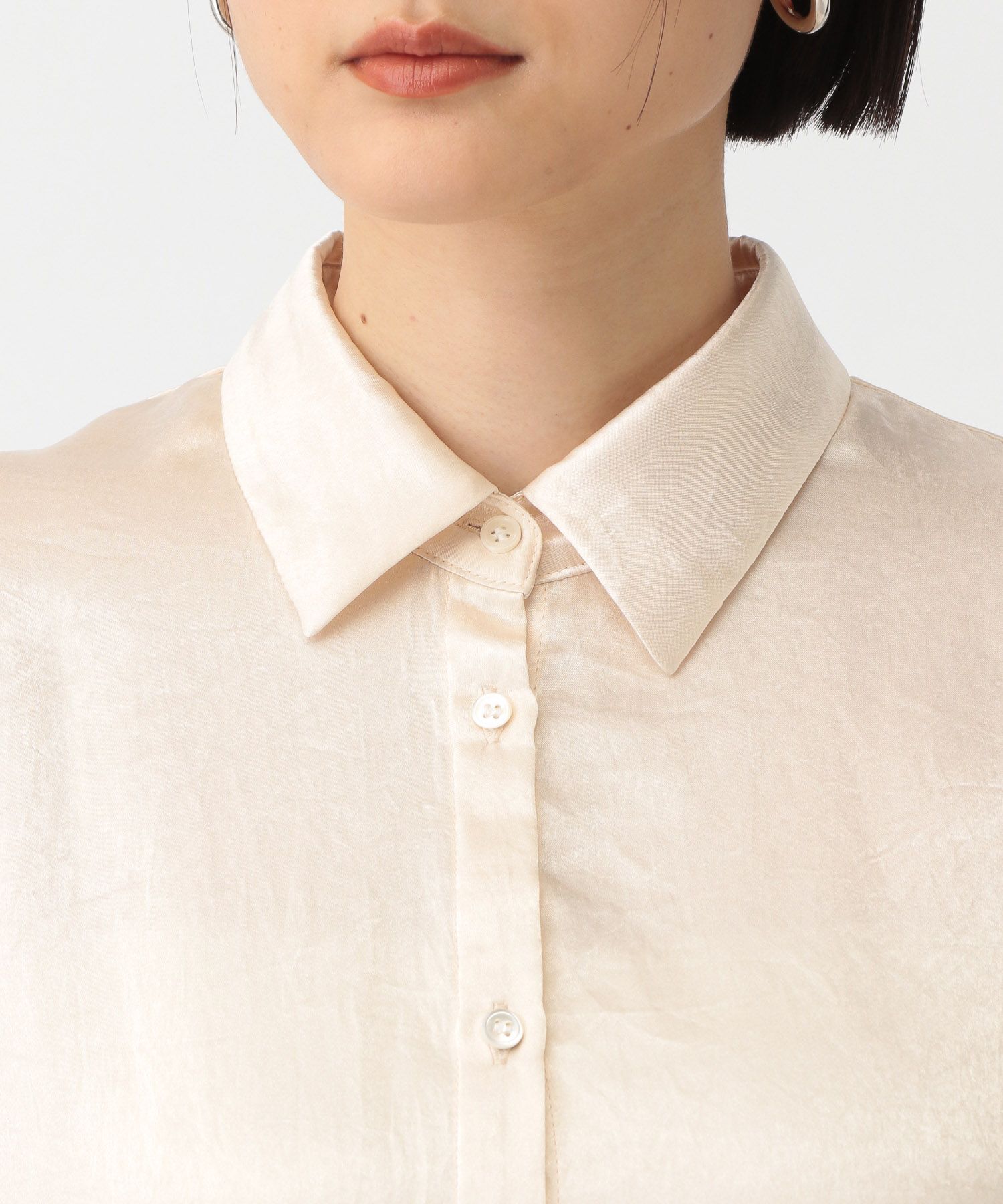 A part by 「チンチラサテンシャツ」|シャツ・ブラウス|