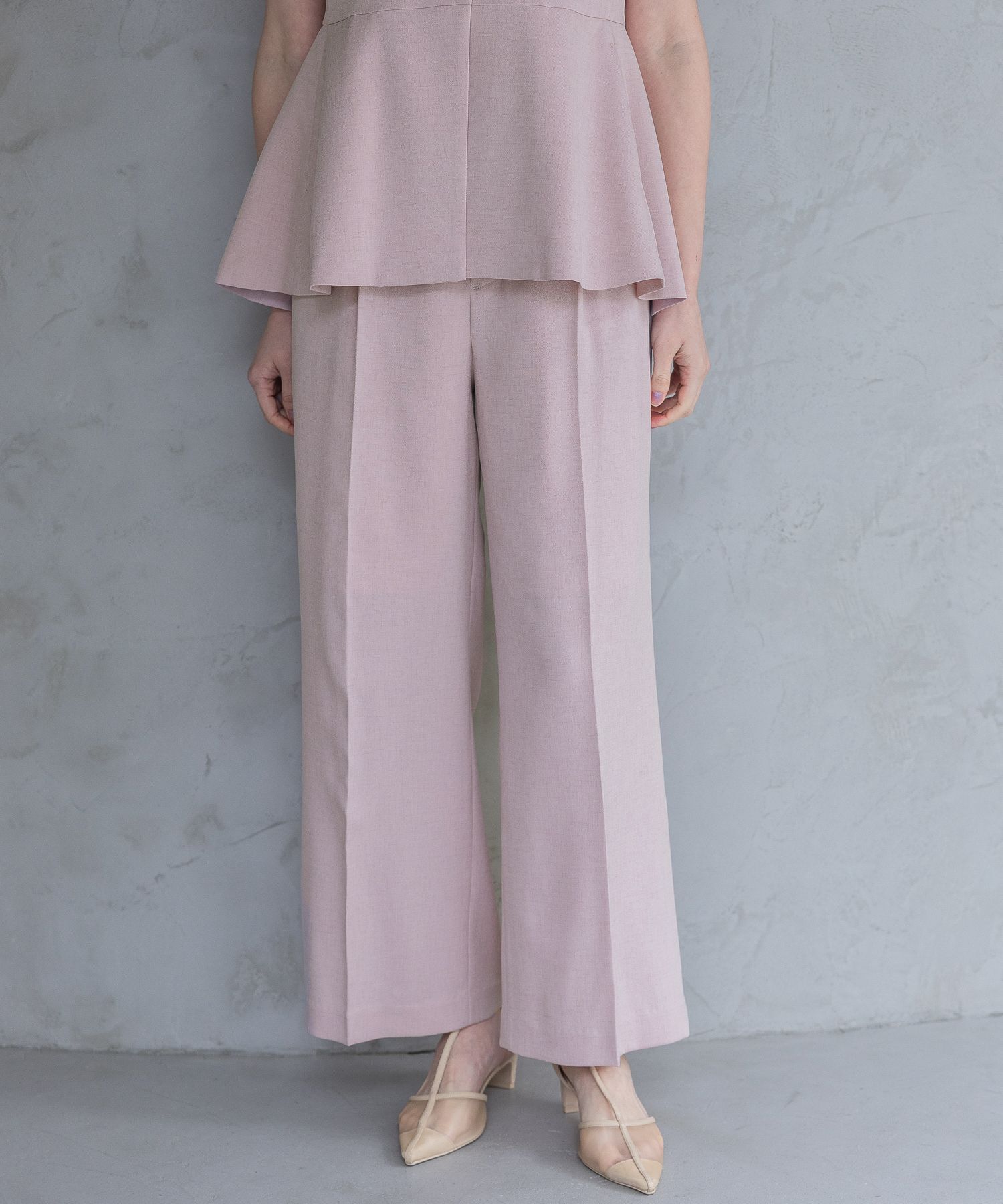 A part by 「【多機能・セットアップ対応可能】リネンライクパンツ」|スラックス|