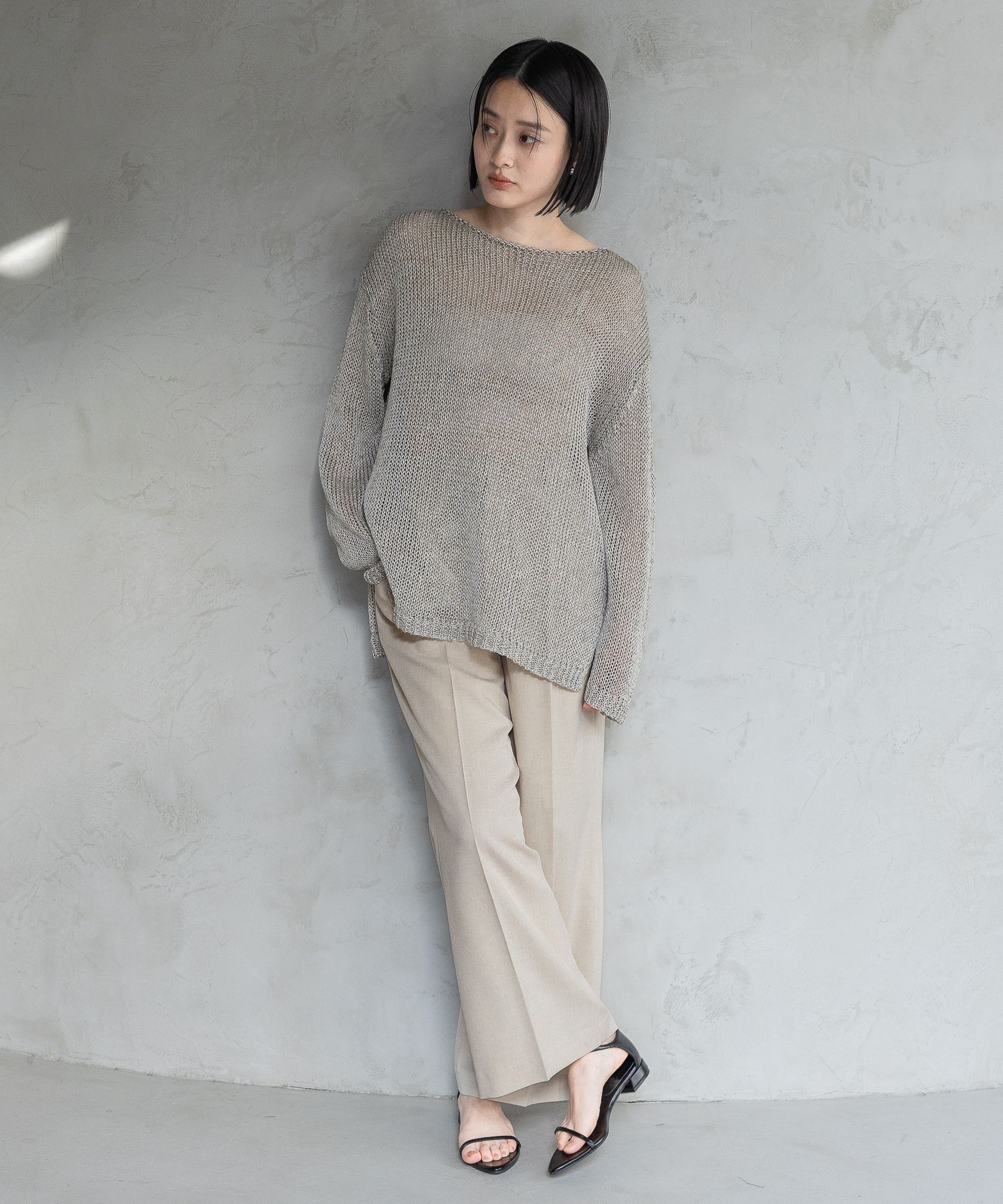 A part by 「【多機能・セットアップ対応可能】リネンライクパンツ」|スラックス|