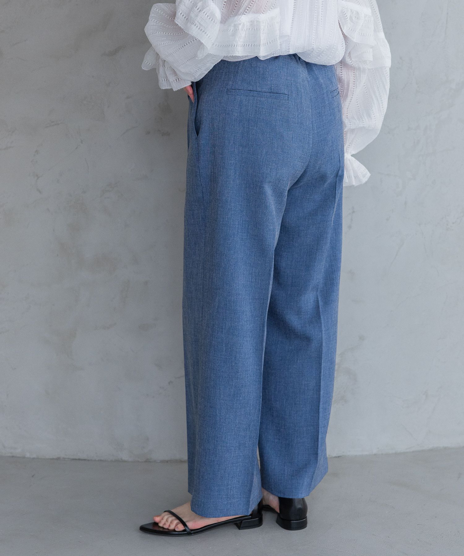 A part by 「【多機能・セットアップ対応可能】リネンライクパンツ」|スラックス|