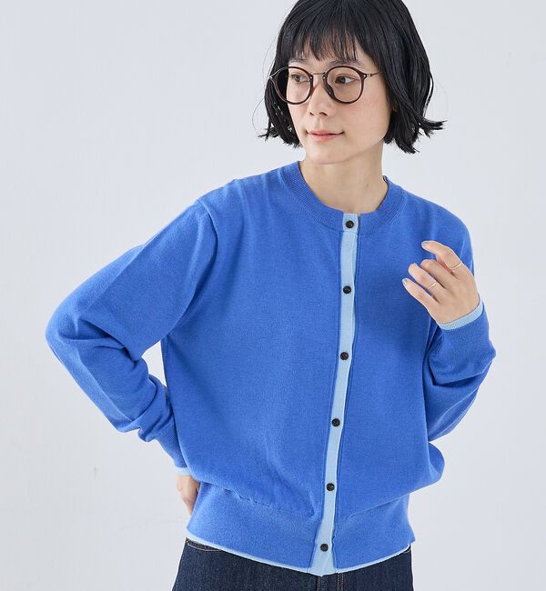 collex「バイカラーコンパクトカーディガン」|カーディガン|