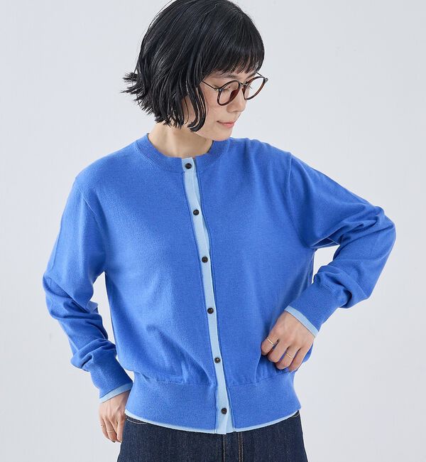 collex「バイカラーコンパクトカーディガン」|カーディガン|