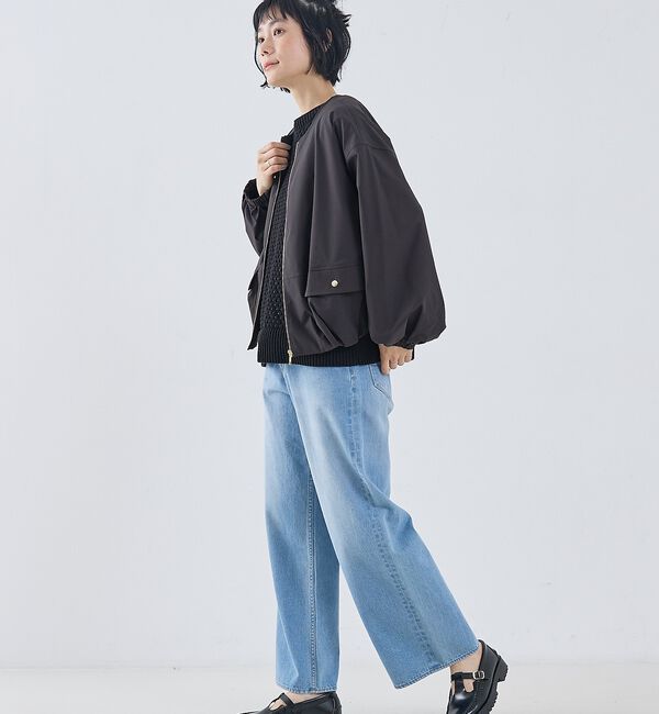 collex「2WAYボリュームスリーブジップアップブルゾン」|ブルゾン・スタジャン|