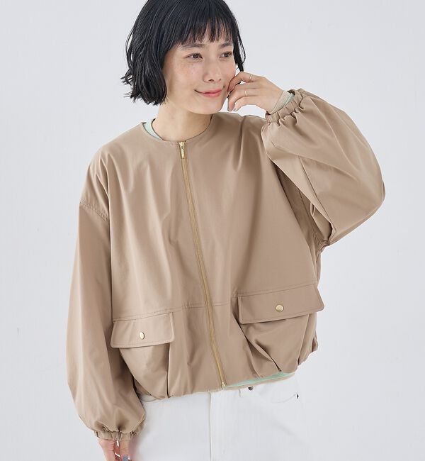 collex「2WAYボリュームスリーブジップアップブルゾン」|ブルゾン・スタジャン|