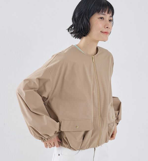 collex「2WAYボリュームスリーブジップアップブルゾン」|ブルゾン・スタジャン|