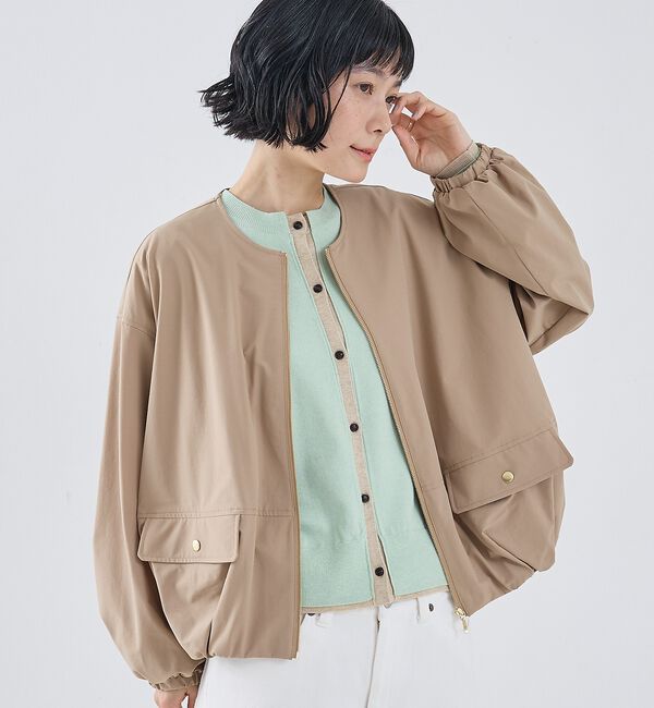 collex「2WAYボリュームスリーブジップアップブルゾン」|ブルゾン・スタジャン|