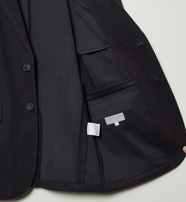 ABAHOUSE「【秋冬生地/セットアップ対応】ヘリンボーン柄 ニット ジャケット」|テーラードジャケット|