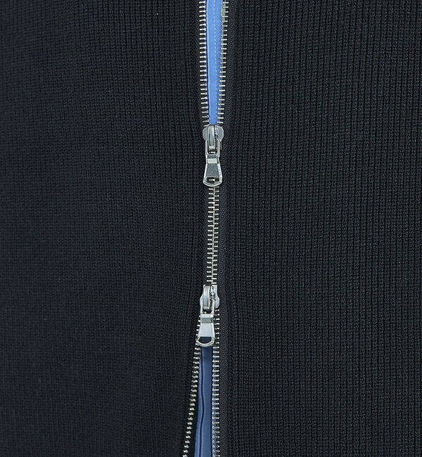 ABAHOUSE「12ゲージ 畦編み ドライバーズニット / ダブルジップ」|ニット・セーター|