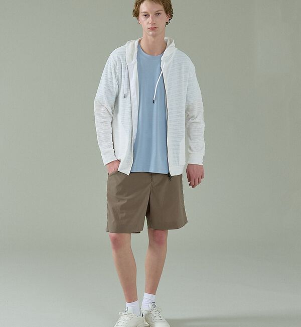 ABAHOUSE「シアーストレッチ ダブルジップ メッシュパーカー」|パーカー|