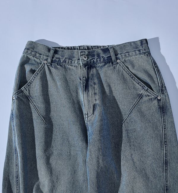 ABAHOUSE「DARTS DENIM カーブワイドデニム / ヴィンテージライク」|デニム|