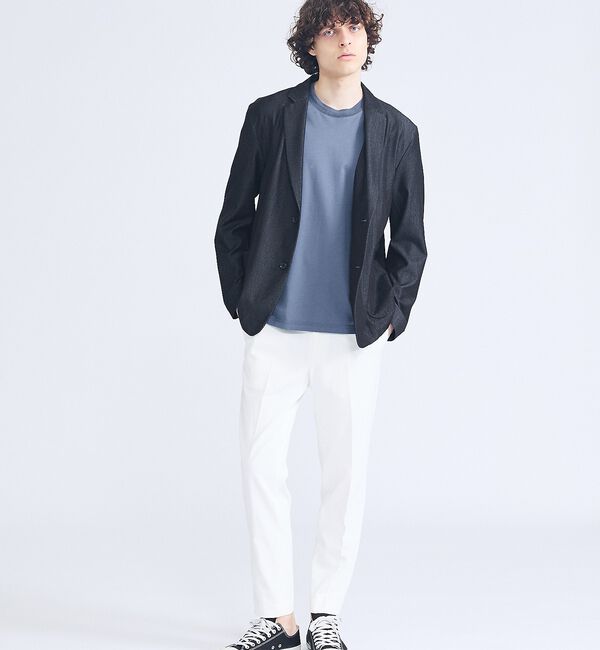 ABAHOUSE「【セットアップ対応】デニムライクツイル シングルジャケット」|テーラードジャケット|