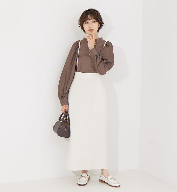 Rouge vif「【XSサイズ展開】【ロングセラー】サスペンダータイトスカート」|スカート|アイボリー