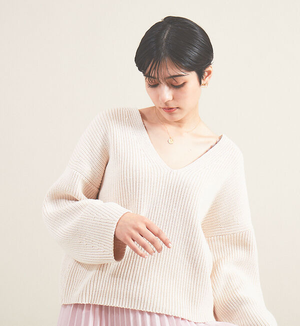 Rouge vif「片畦2WAYローゲージニット」|ニット・セーター|