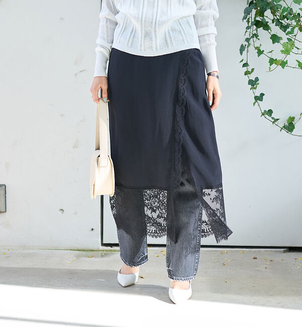 Rouge vif「裾レース巻きスカート」|スカート|