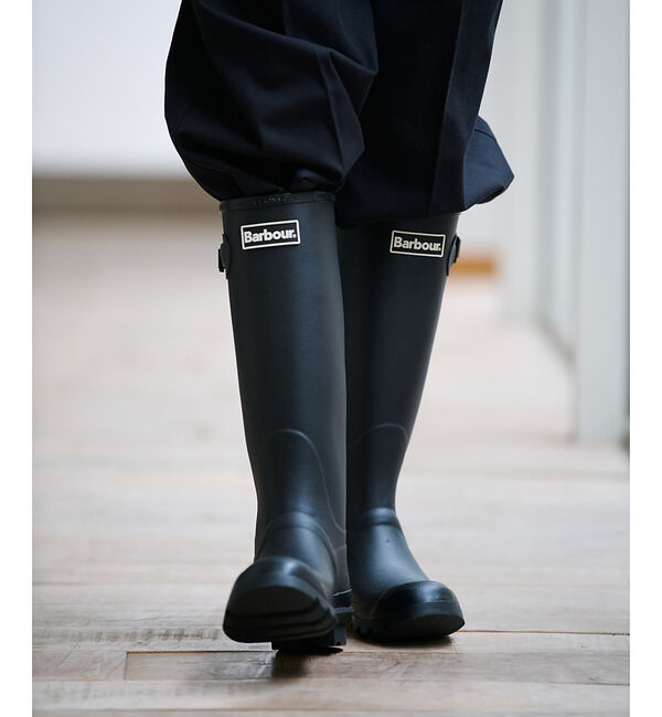 Rouge vif「【Barbour/バブアー】レインロングブーツ/シーズンレス/梅雨/ロングブーツ」|レインシューズ|