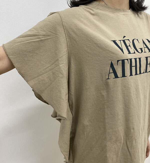 Rouge vif「【MICA＆DEAL/マイカ＆ディール】VEGAN ATHLETIC ロゴフリル」|Tシャツ・カットソー|
