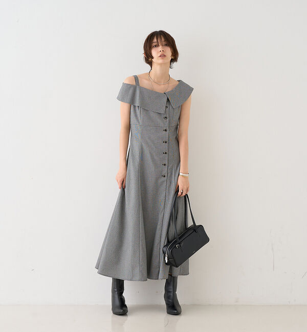 Rouge vif「【一部店舗限定】アシメショルダーワンピース」|ワンピース|