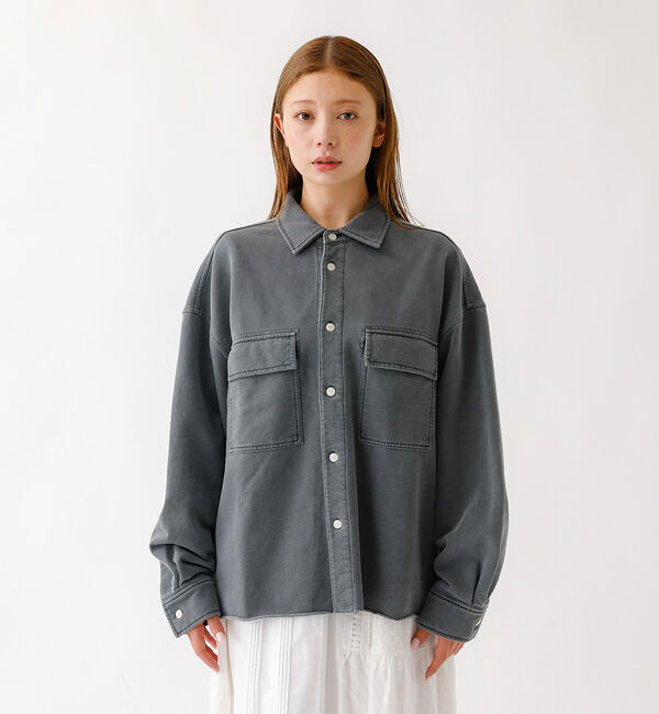 Rouge vif「【JOHNBULL/ジョンブル】ピグメントスウェットシャツ/羽織り/スウェット【」|シャツ・ブラウス|