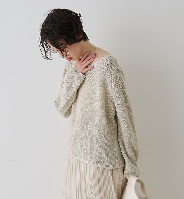 Rouge vif「【一部店舗限定】バックスリット ゆるメッシュニット」|ニット・セーター|