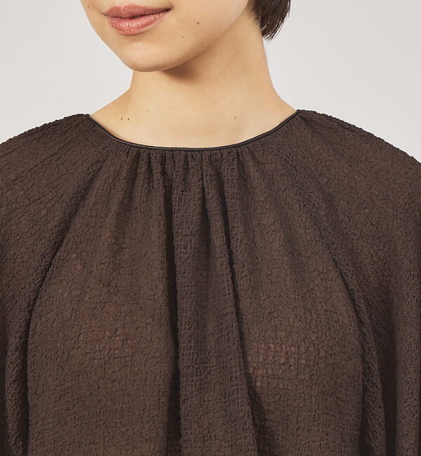 qualite「シアーサッカーパフブラウス」|シャツ・ブラウス|