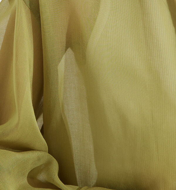 qualite「ソフトオーガンジーシアーシャツ」|シャツ・ブラウス|