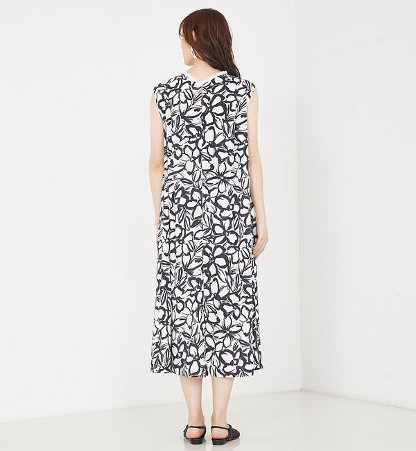 qualite「リネンライクペインティングプリントワンピース」|ワンピース|