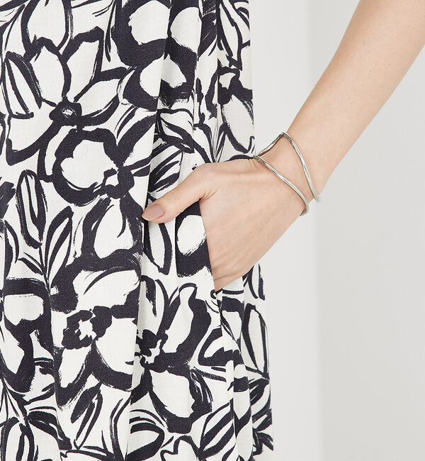 qualite「リネンライクペインティングプリントワンピース」|ワンピース|