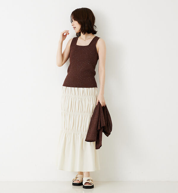 abahouse mavie「【アンサンブル対応】スパンコールニットタンク」|ニット・セーター|