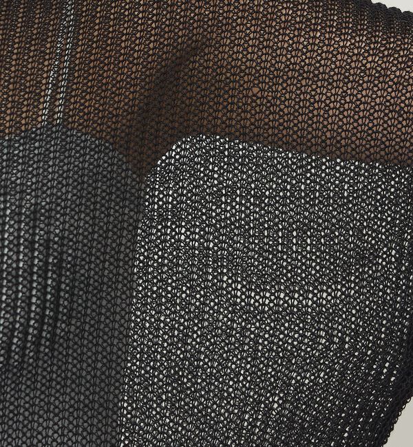 abahouse mavie「【メッシュ編み】シアーニットプルオーバー/春服/夏服/レイヤード/長袖/リネンラ」|ニット・セーター|