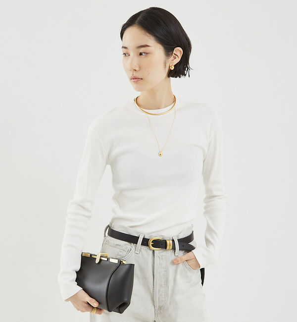 The Store by C' 「【COCUCA】リブプルオーバー」|Tシャツ・カットソー|ホワイト