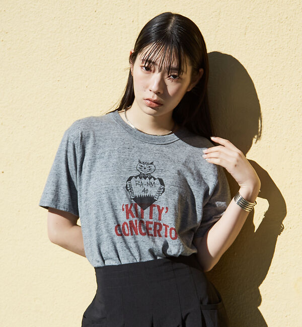NOMINE「【RUSSELL/ラッセル別注】 CAT/猫 モチーフ Tシャツ」|Tシャツ・カットソー|グレー系その他2