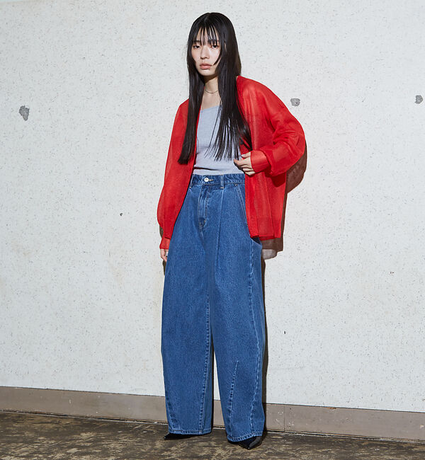 NOMINE「ジャガード シアー ニットカーディガン」|カーディガン|