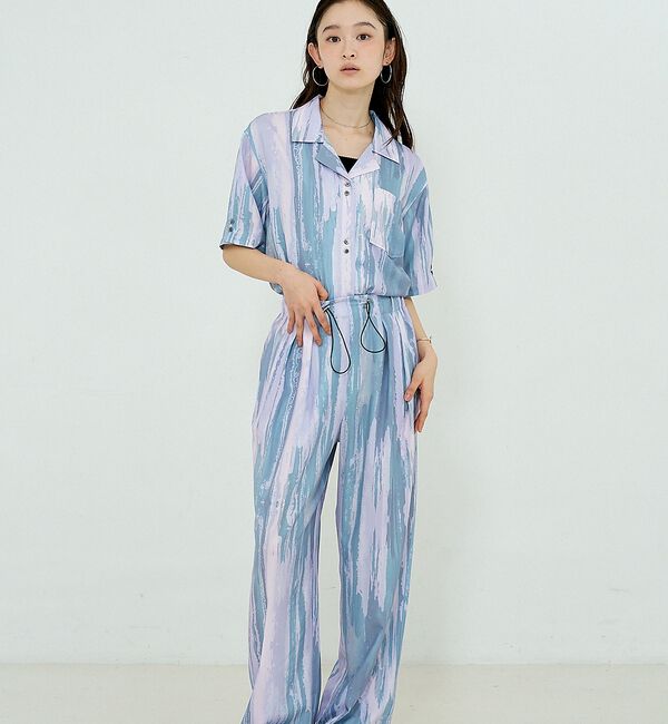 NOMINE「【セットアップ対応】ペイント柄 開襟シャツ」|シャツ・ブラウス|