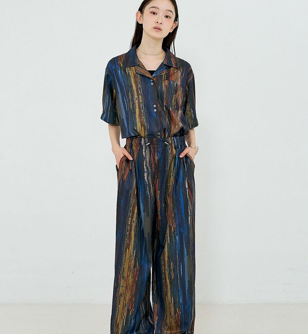 NOMINE「【セットアップ対応】ペイント柄 開襟シャツ」|シャツ・ブラウス|