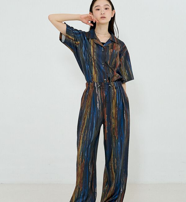 NOMINE「【セットアップ対応】ペイント柄 開襟シャツ」|シャツ・ブラウス|