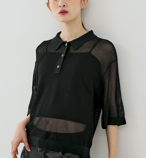 NOMINE「メッシュ ポロニット」|ニット・セーター|