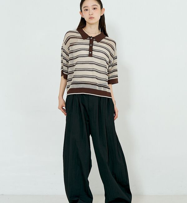 NOMINE「メッシュ ポロニット」|ニット・セーター|